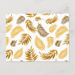 Tropical Leaves Pattern 22 Holiday Postcard