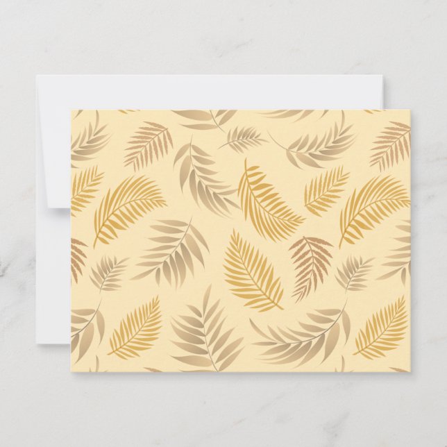 Tropical Leaves Pattern 6 Card (Front)