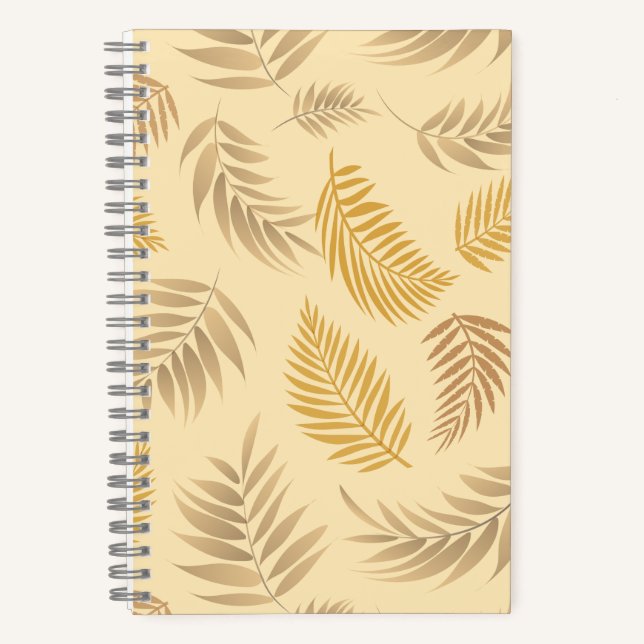 Tropical Leaves Pattern 6 Notebook (Front)