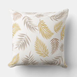 Tropical Leaves Pattern 7 Throw Pillow
