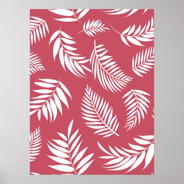 Tropical Leaves Pattern 8 Poster (Front)