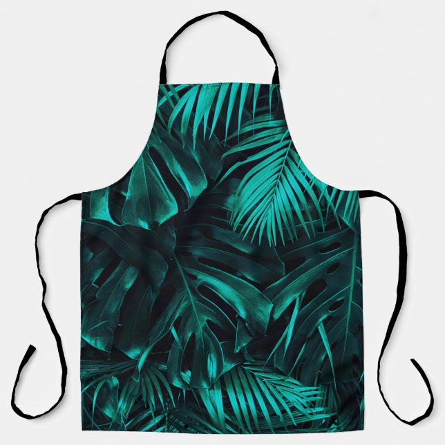Tropical leaves pattern apron (Front)