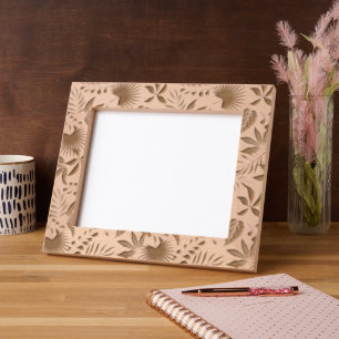 Tropical Leaves Pattern Etched Frames