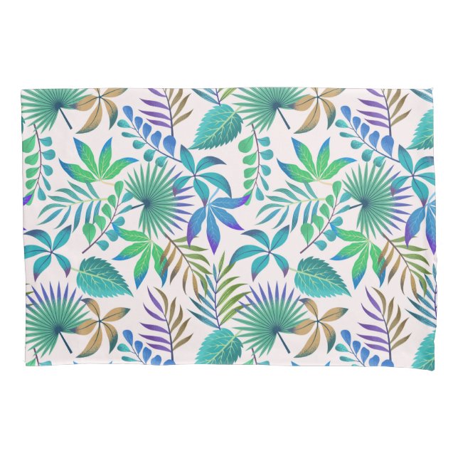 Tropical Leaves pattern Pillowcase (Front)