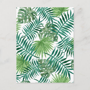 Tropical Leaves pattern Postcard
