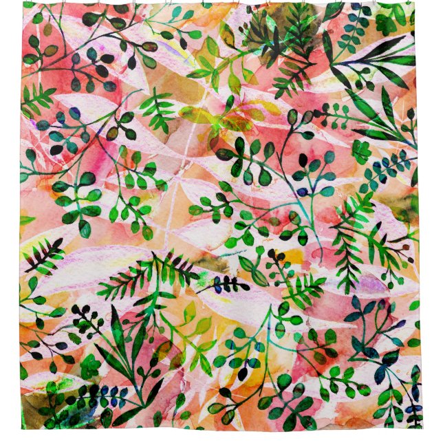 Tropical leaves pattern repeating. Artistic photo  (Front)