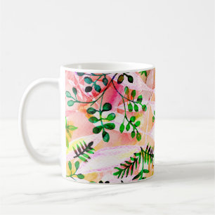Tropical leaves pattern repeating. Artistic photo Coffee Mug