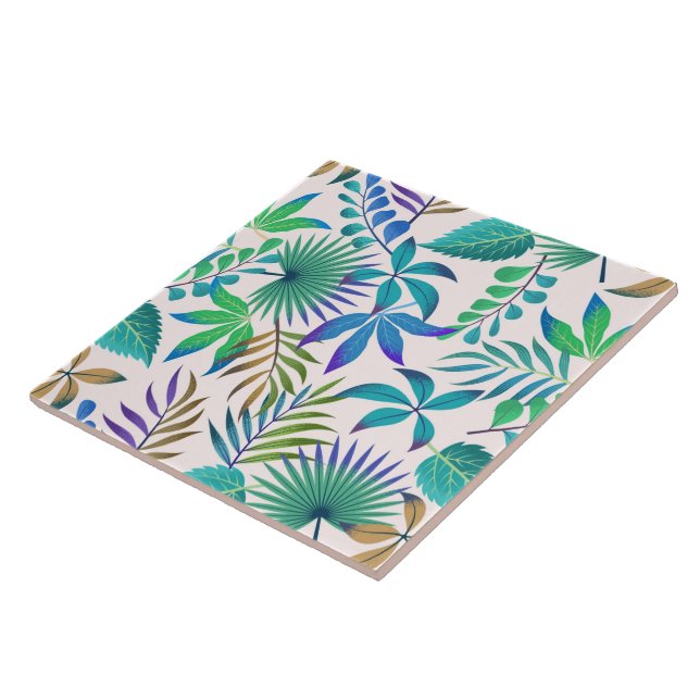 Tropical leaves pattern tile (Side)
