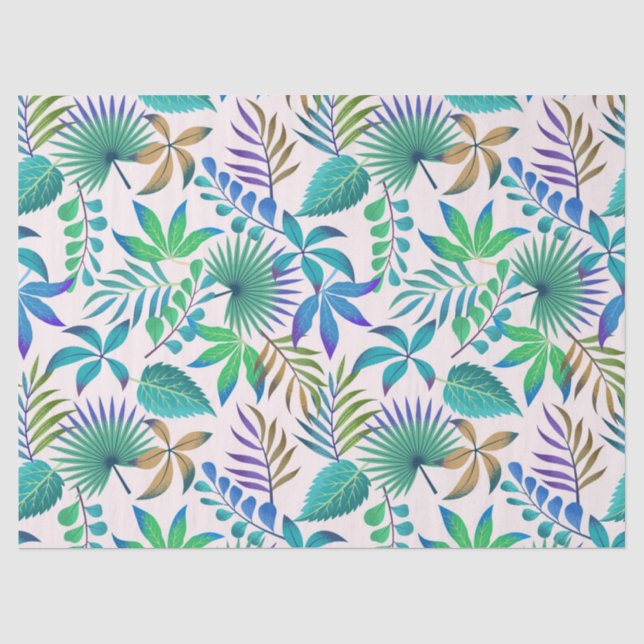 Tropical leaves pattern tissue paper (Front)