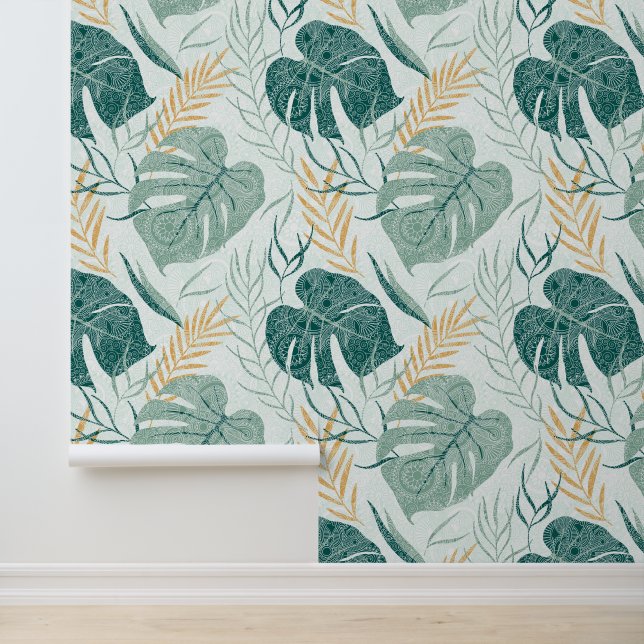 Tropical Leaves Pattern Wallpaper (Application)
