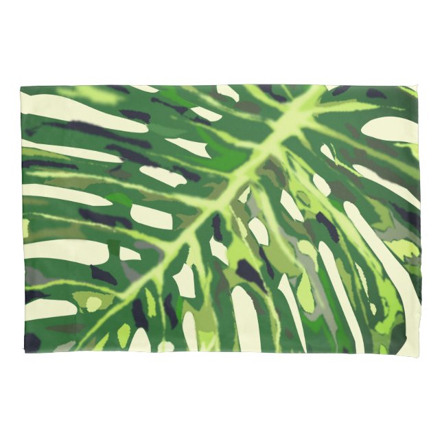 Tropical Leaves Pillow Case (Front)