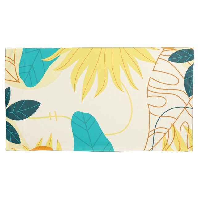 Tropical Leaves Pillowcase (Front)