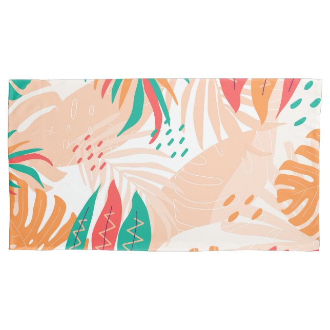 Tropical Leaves Pillowcase (Front)