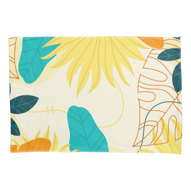 Tropical Leaves Pillowcase (Front)