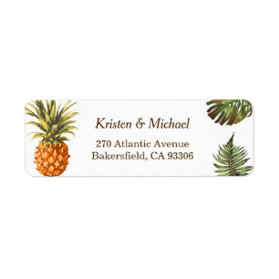 Tropical Leaves Pineapple Decor Luau Wedding
