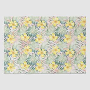 Tropical Leaves Pink Ombre Glitter Dream Tissue Paper