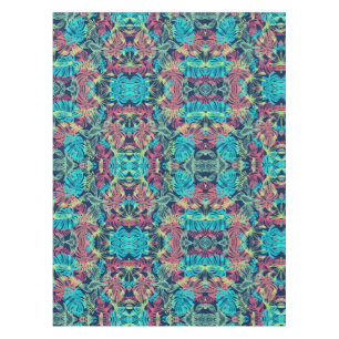 Tropical Leaves red orange yellow blue Tablecloth