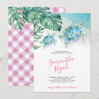 Tropical Leaves Sea Turtle Birthday Party