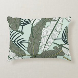 Tropical Leaves: Seamless Nature Pattern. Accent Pillow