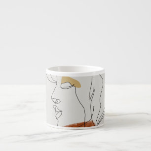 Tropical Leaves, Seamless Pattern Design. Espresso Cup