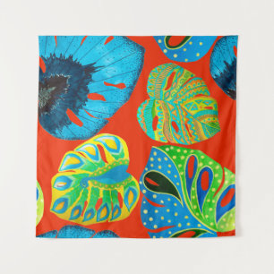 Tropical leaves seamless pattern tapestry