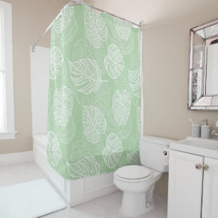 Tropical Leaves Shower Curtain