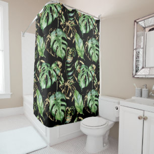Tropical Leaves Shower Curtain