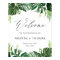 Tropical Leaves Summer Beach Wedding Welcome Sign