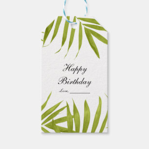 Tropical Leaves Summer Elegant Wedding Favour Gift Tags