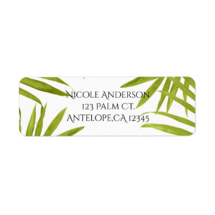 Tropical Leaves Summer Elegant Wedding Invitation