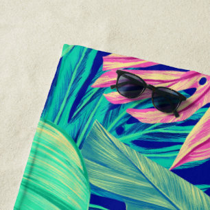 tropical leaves tablecloth beach towel