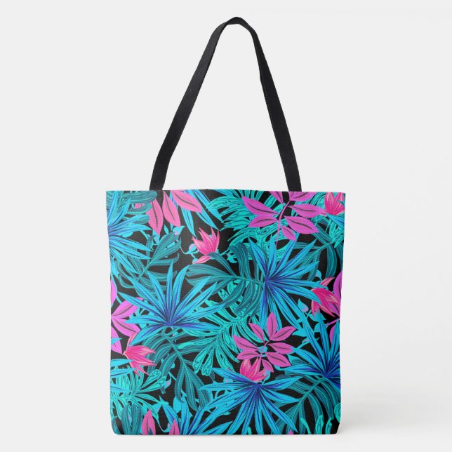 Tropical Leaves Tote Bag (Front)
