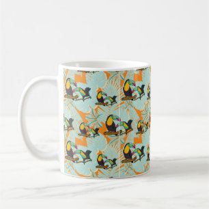Tropical leaves toucan seamless Pattern Coffee Mug
