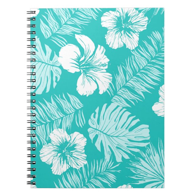 Tropical Leaves: Vintage Plant Pattern Notebook (Front)
