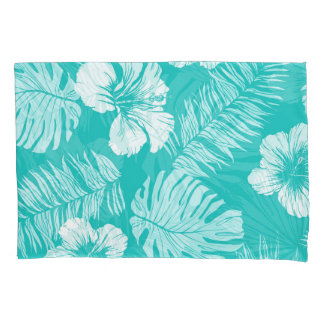 Tropical Leaves: Vintage Plant Pattern Pillowcase