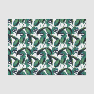 Tropical Leaves Watercolor Foliage Decoupage Tissue Paper