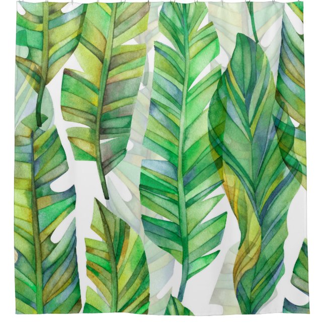 Tropical Leaves: Watercolor Seamless Pattern (Front)