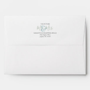 Tropical Leaves Weddings Return Address Envelopes