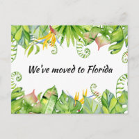 Tropical Leaves We've Moved to Florida New Address