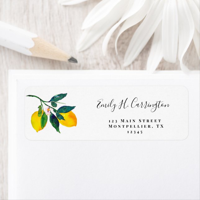 Tropical Lemon Return Address Label (Insitu)