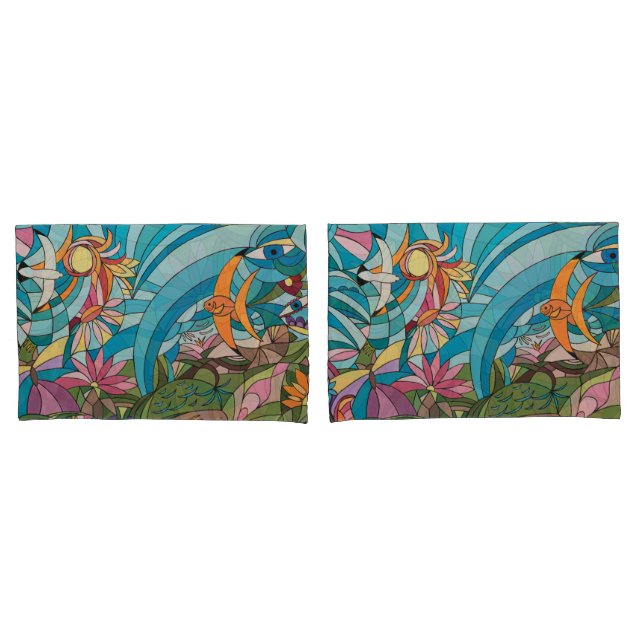 tropical life pillowcase (Front-Set)