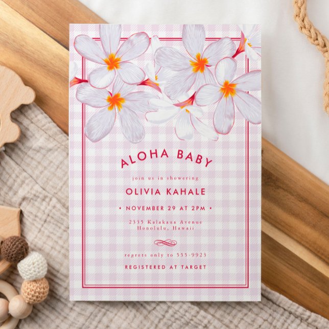 Tropical Light Purple Floral Aloha Baby Shower (Creator Uploaded)