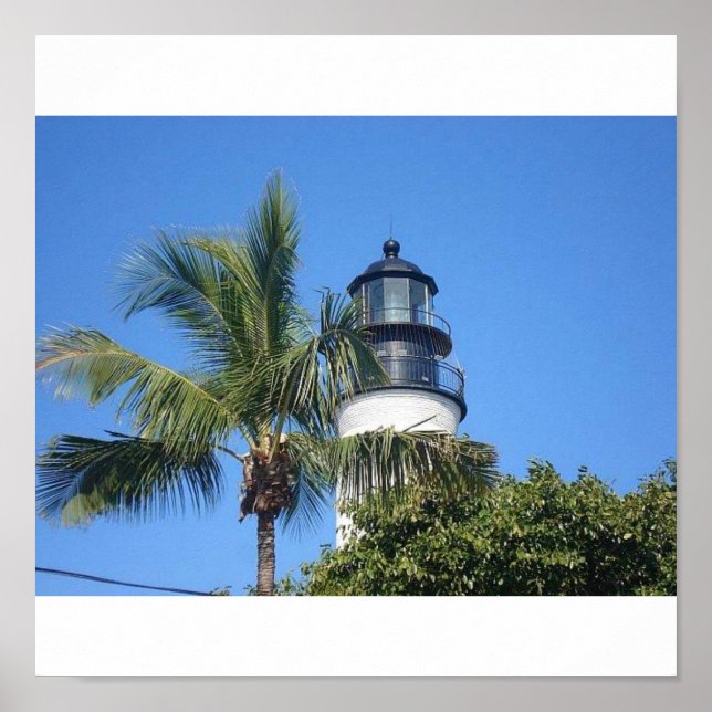 Tropical Lighthouse Poster (Front)