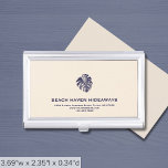 Tropical Logo Company Luxury Business Card Holder<br><div class="desc">A luxurious custom business template in a modern style that can easily be updated with your company logo and text. Designed with a tropical Monsetra leaf logo,  you can customize by changing the text and image using the fields provided. A branded design for promotion and networking.</div>