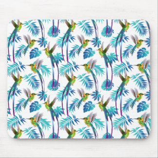 Tropical Long Tail Hummingbirds Mouse Pad