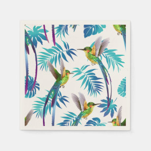 Tropical Long Tail Hummingbirds Napkin