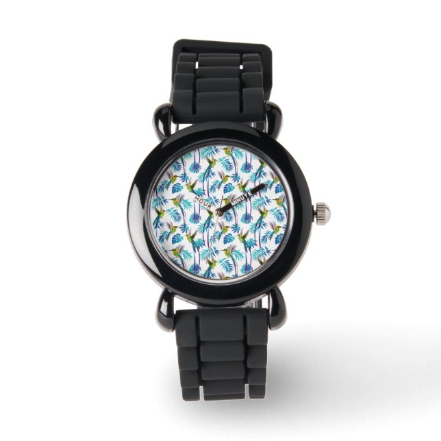 Tropical Long Tail Hummingbirds Watch (Front)