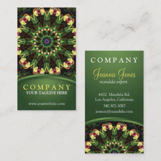 Tropical Lotus Mandala Business Card