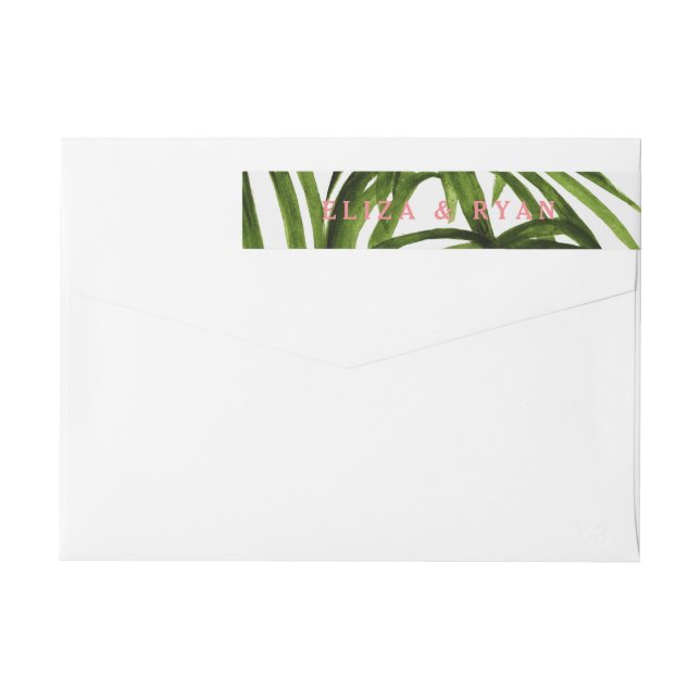 Tropical Love / Wrap Return Address Wrap Around Label (Back)