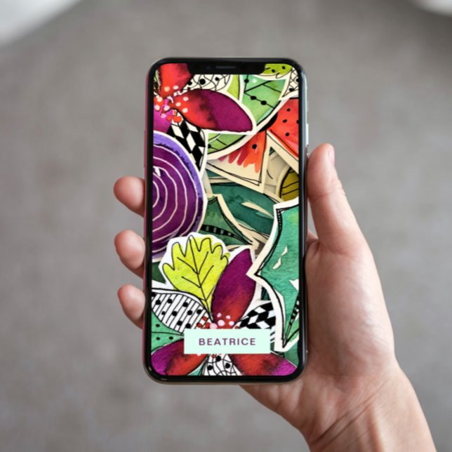 Tropical Lowers Leaves  Girly  all-over print Case-Mate iPhone Case (Creator Uploaded)